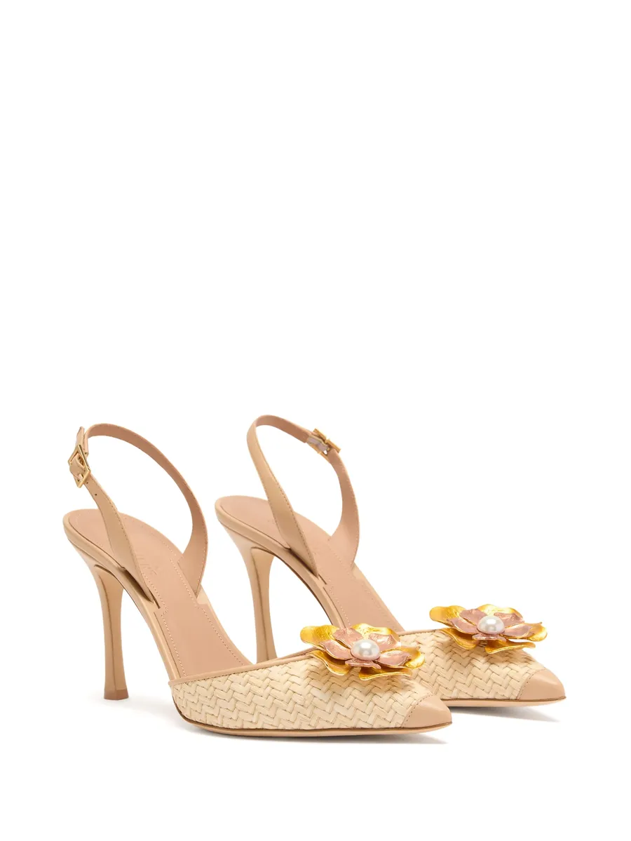 Sarah floral slingback pumps 4