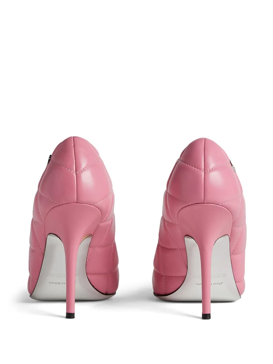 100mm quilted leather pumps 5