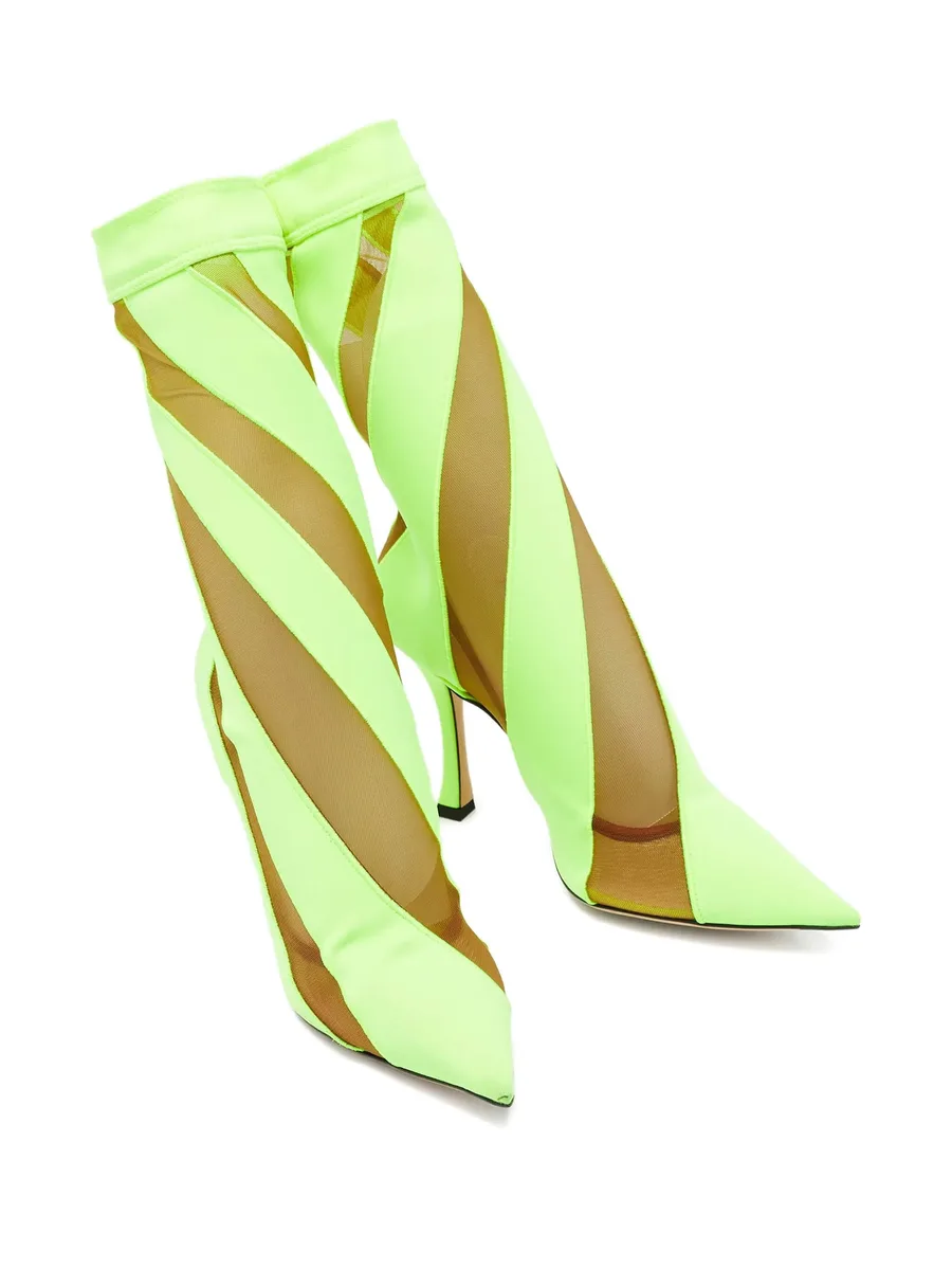 x Mugler 110mm mesh panel point toe boots 4