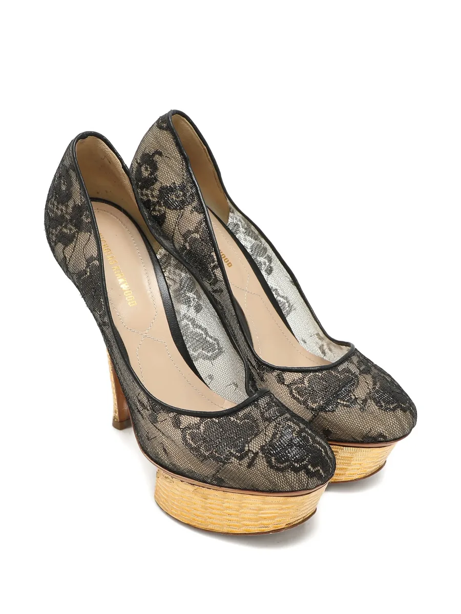 lace platform pumps 3