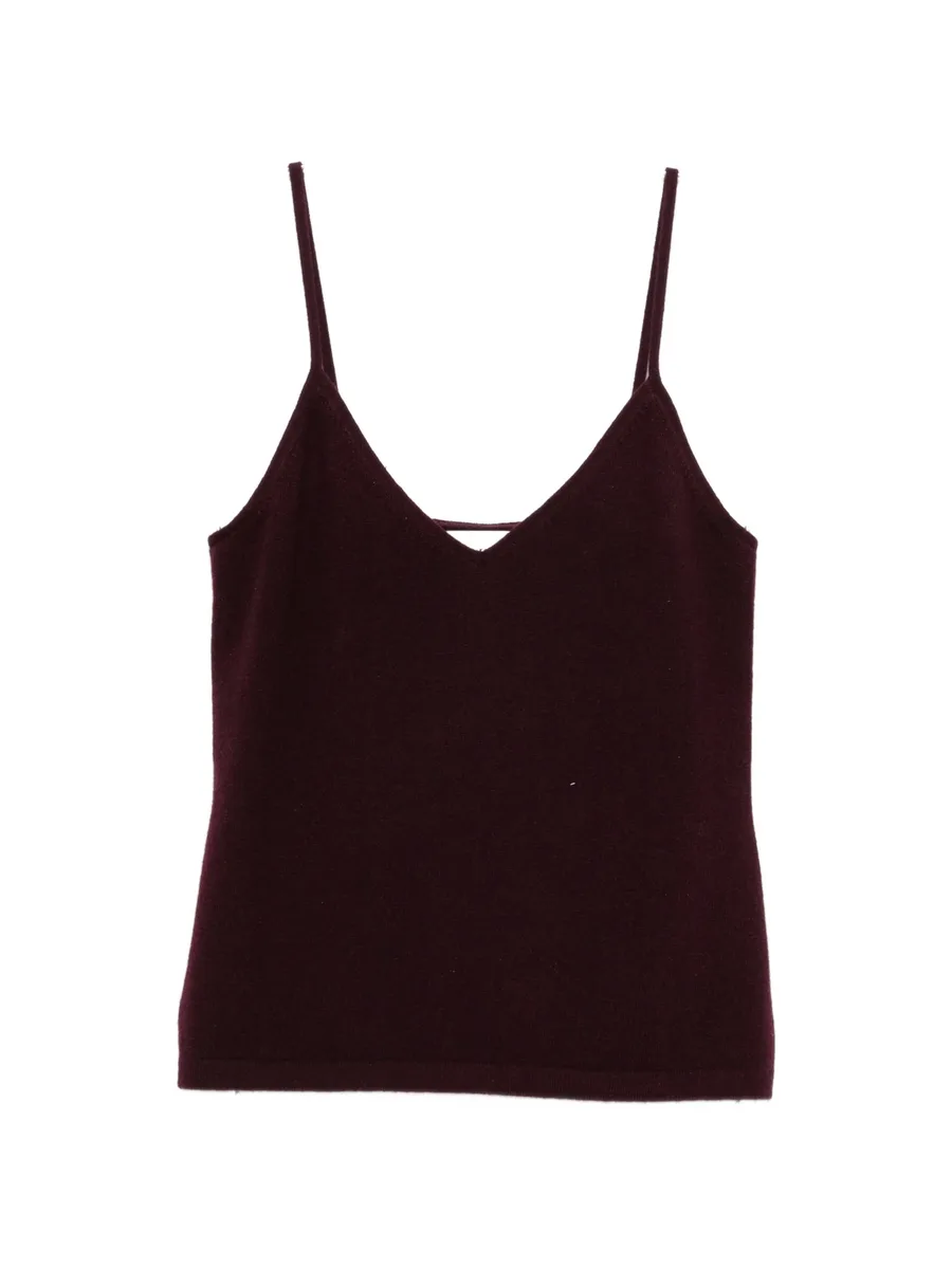 V-neck cashmere tank top 1