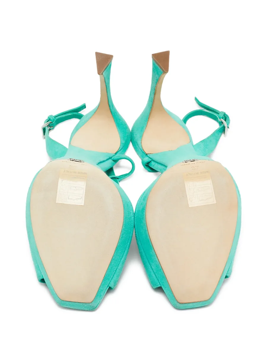 sculpted-heel slingback sandals 6