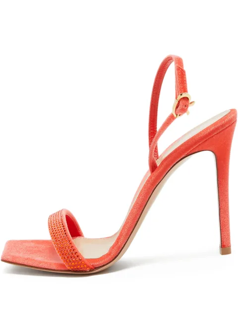 pre-owned 105mm rhinestone-embellished sandals
