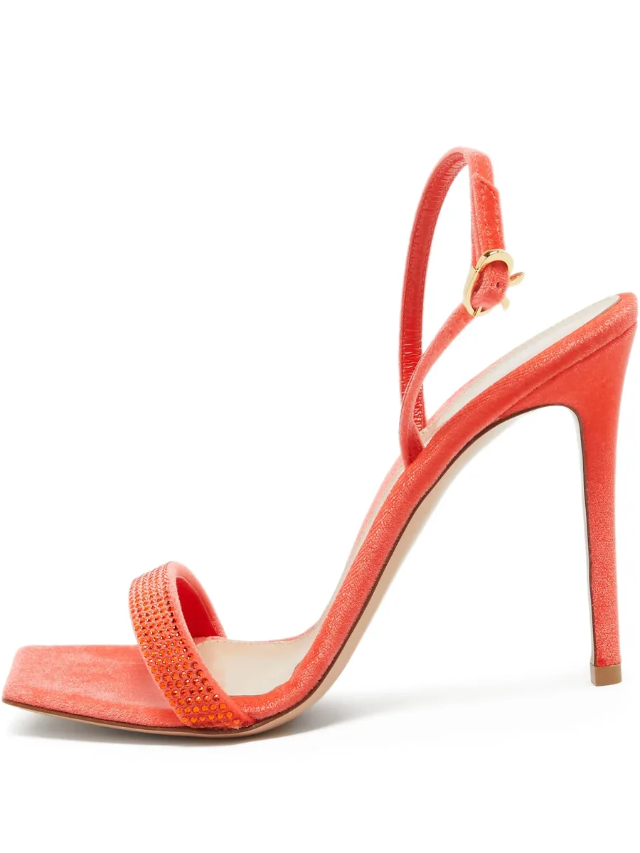 pre-owned 105mm rhinestone-embellished sandals 2