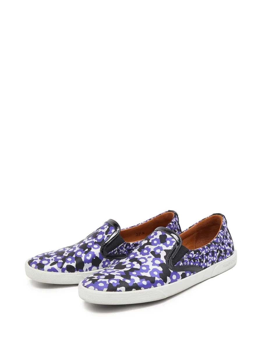 floral-print slip-on sneakers 4