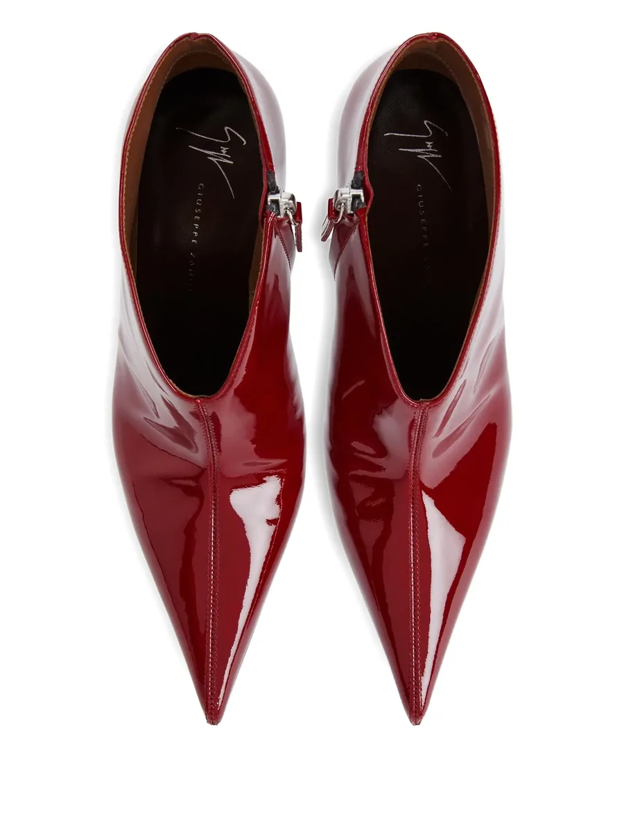 pointed-toe patent leather boots 5