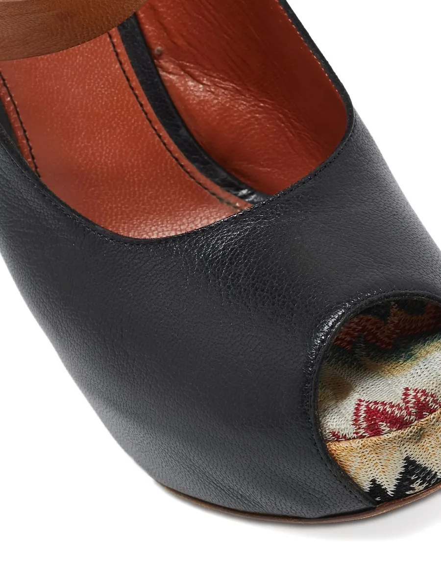 leather zig-zag pumps 7