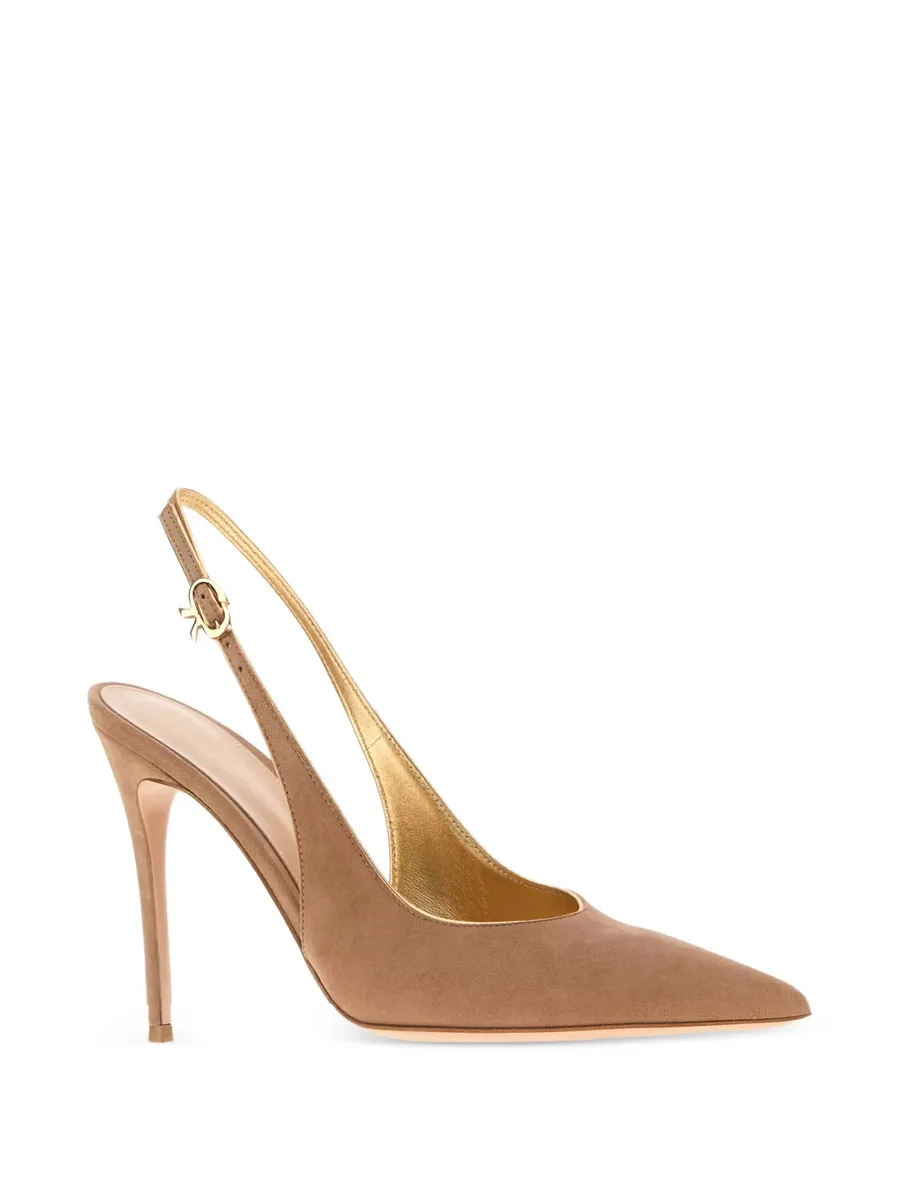 100mm Yves slingback suede pumps 4