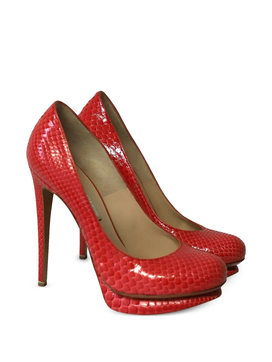 snakeskin-effect pumps 4