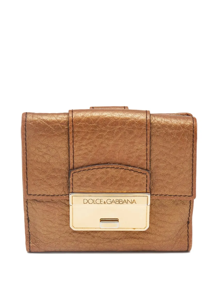 metallic-trimmed flap wallet 2