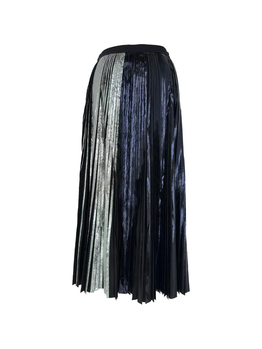 pleated metallic skirt 5