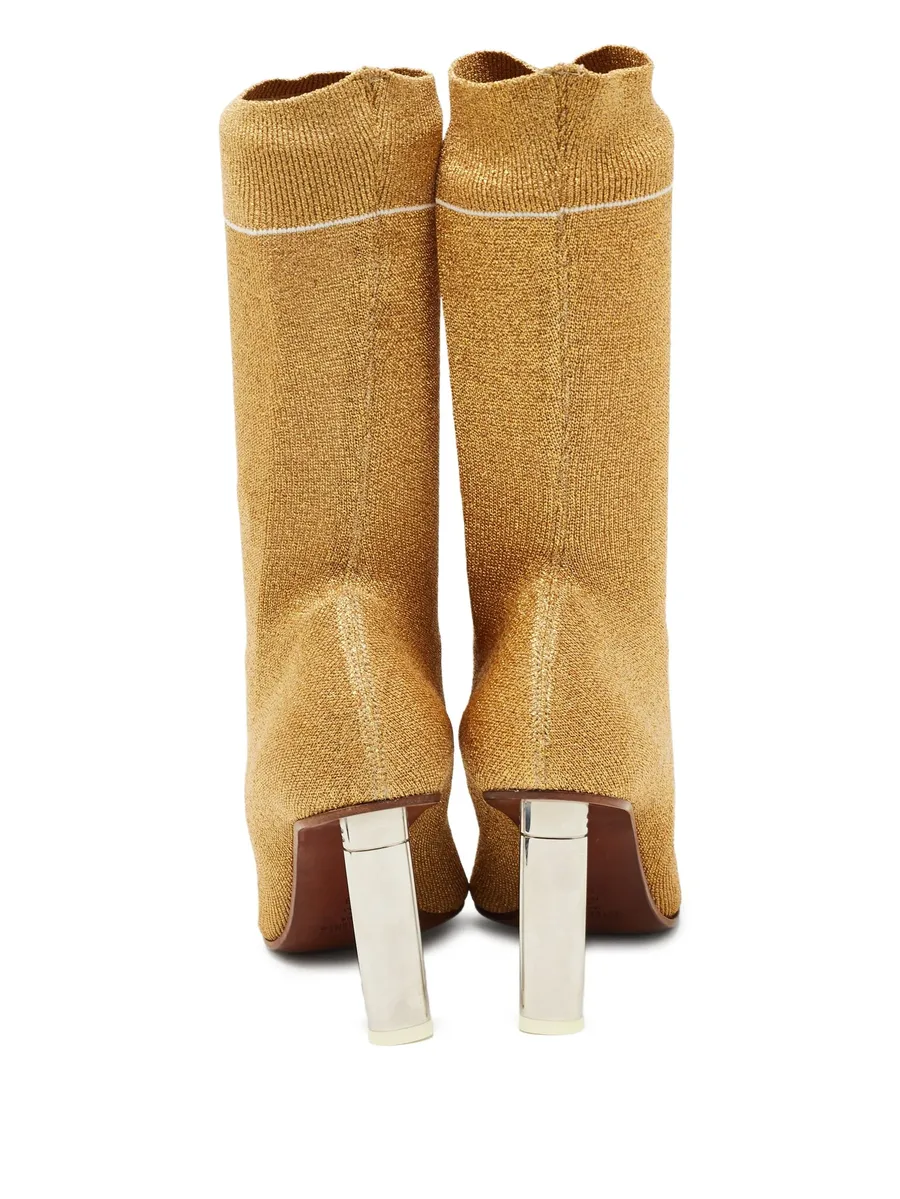 metallic knit-sock boots 5