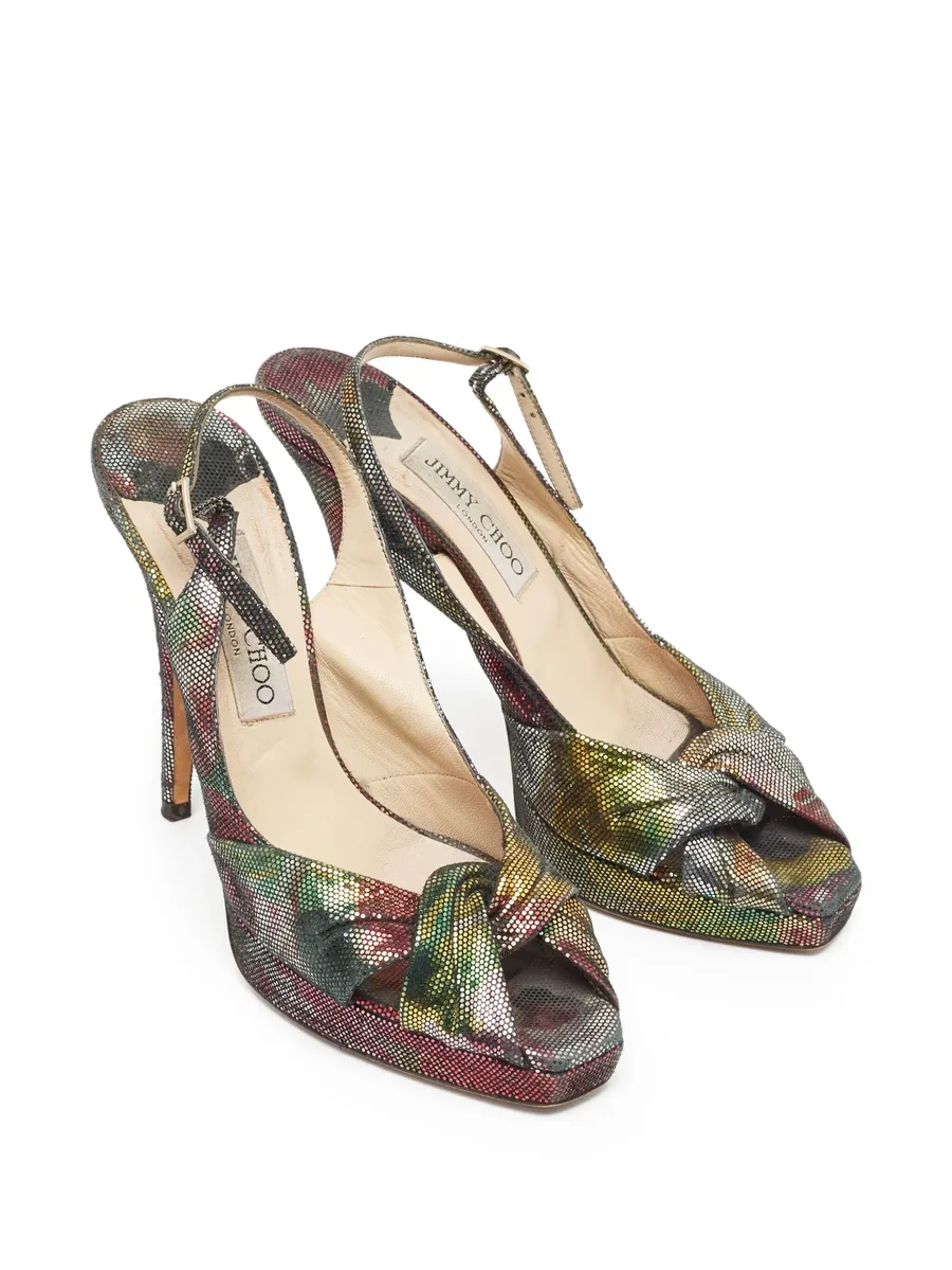 120mm metallic heeled sandals 13