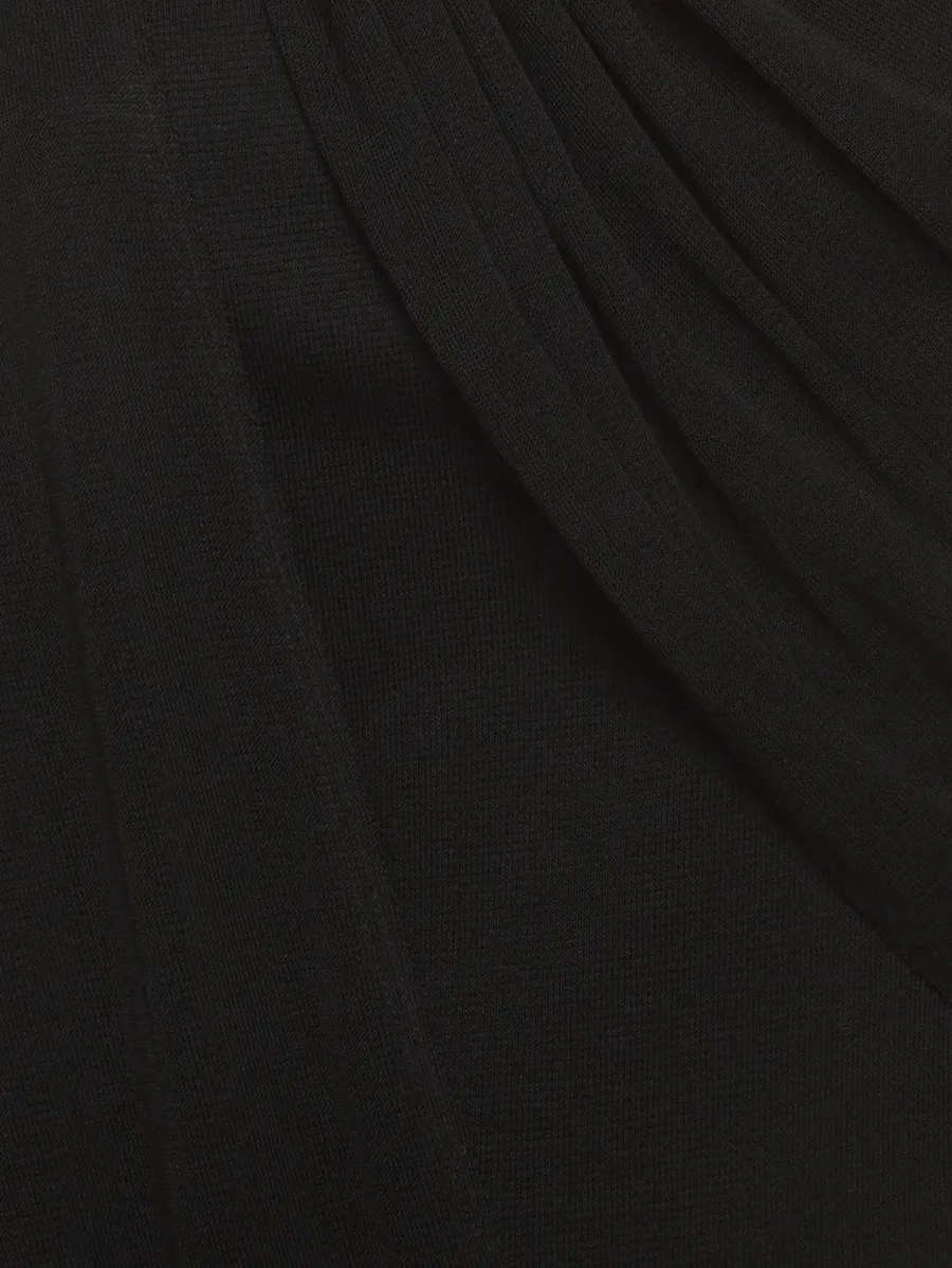 Eileen asymmetric draped midi dress 3