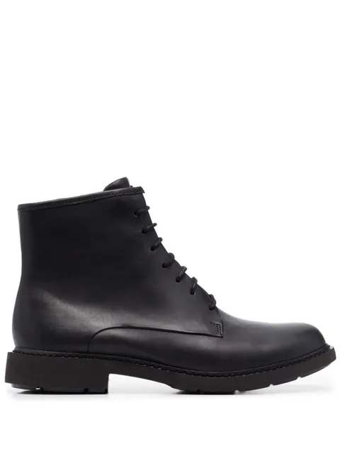 ankle lace-up fastening boots