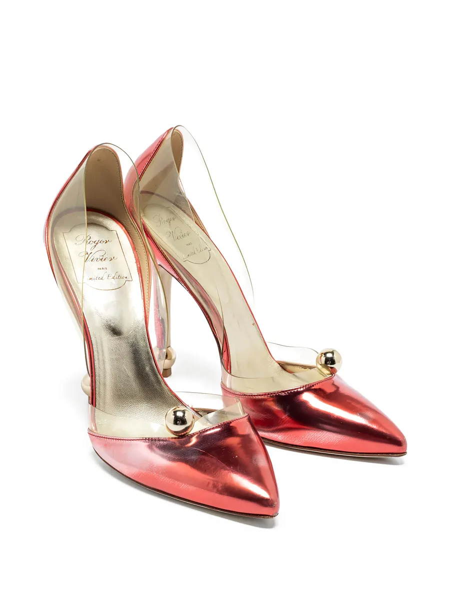 120mm leather heeled pumps 9
