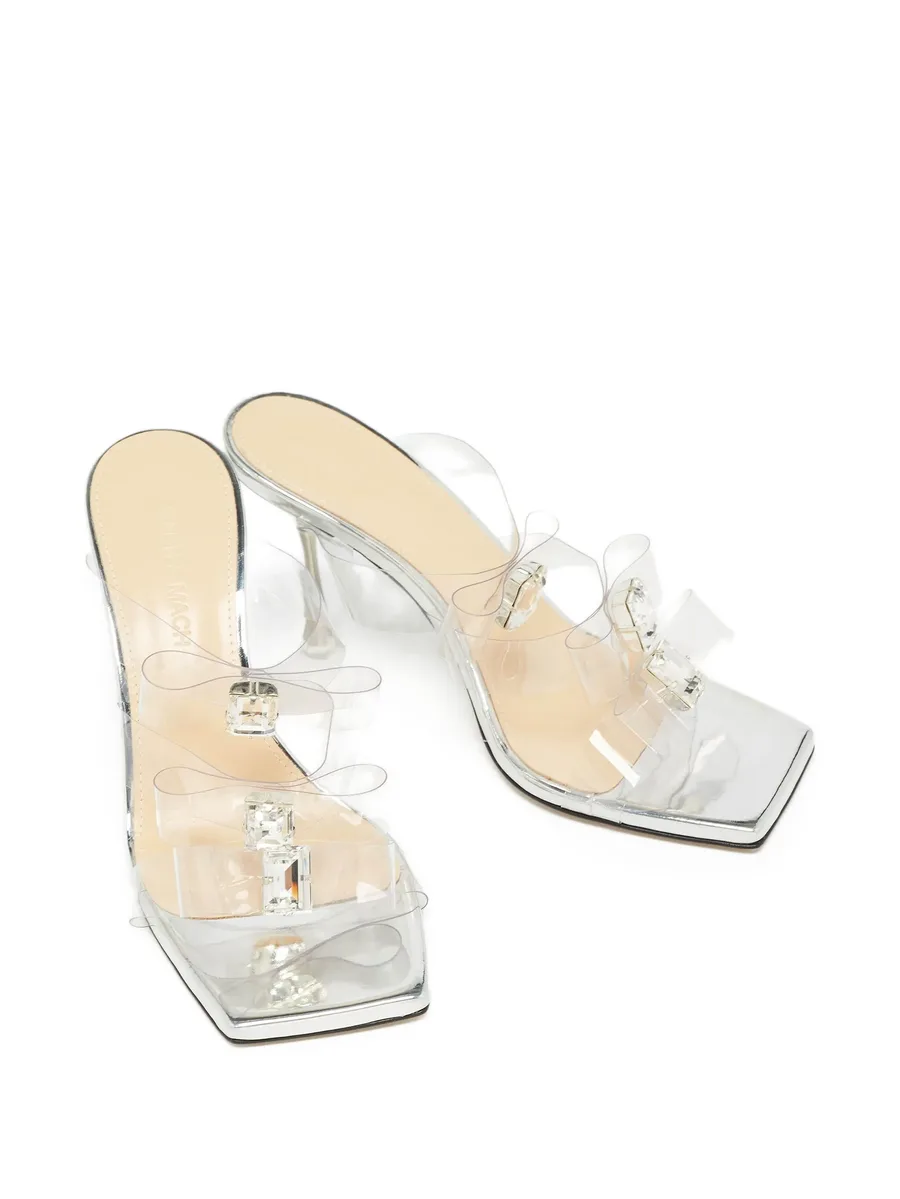 pre-owned 90mm clear-straps sandals 14
