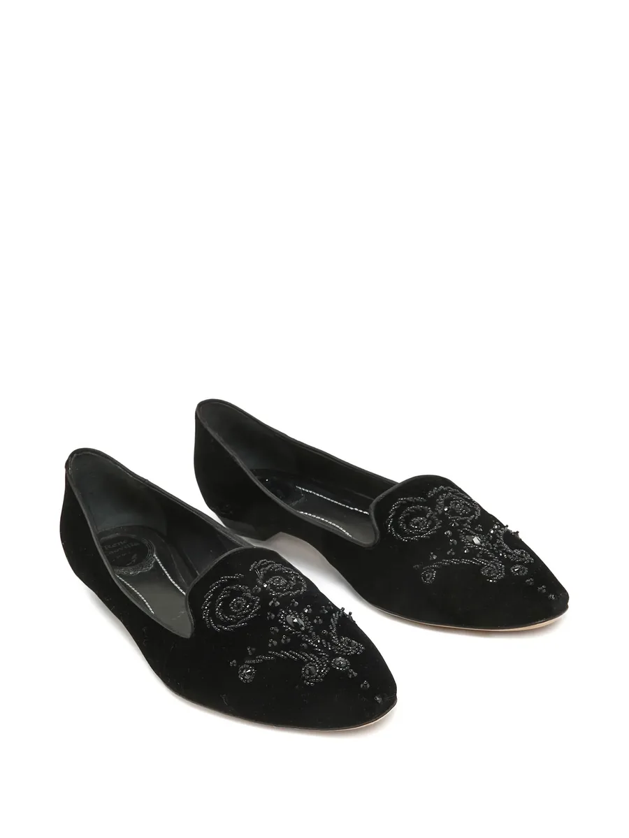 velvet-finish loafers 4