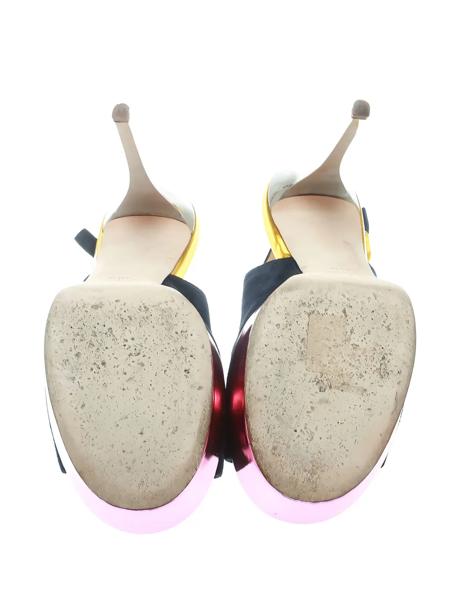 120mm suede platform slingback sandals 7