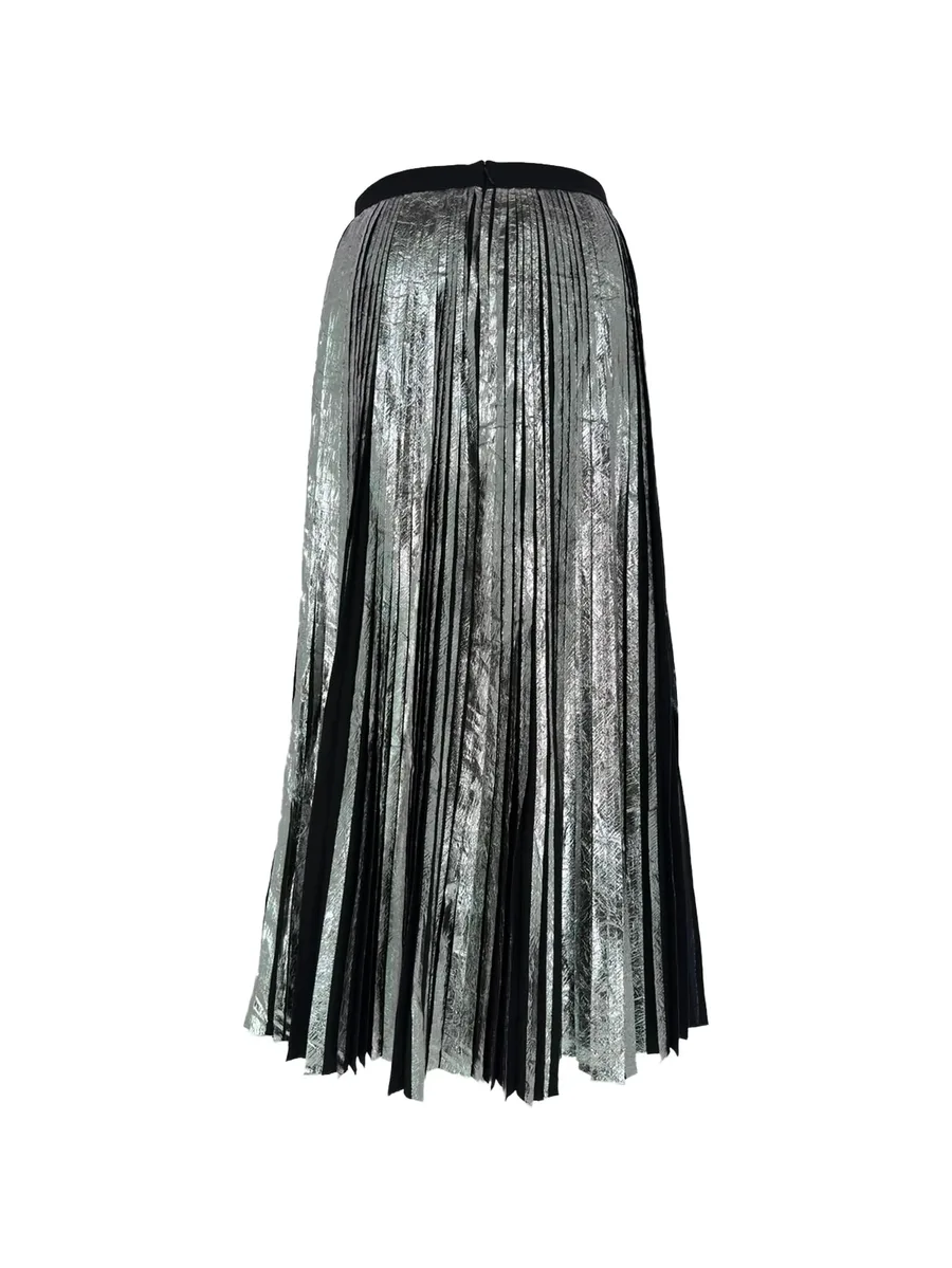 pleated metallic skirt 2