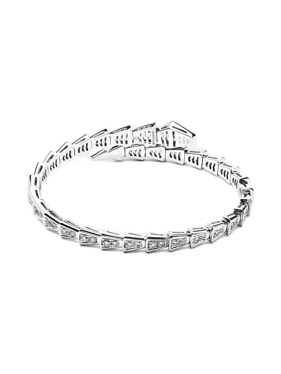 браслет Serpenti Viper из белого золота с бриллиантами 8