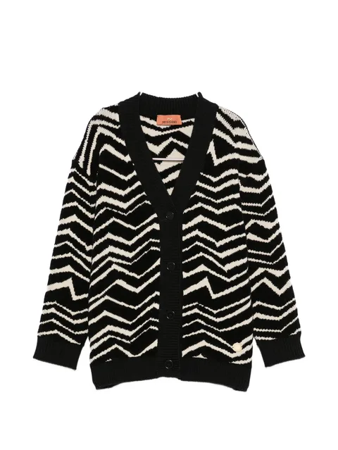 zigzag-knit cardigan