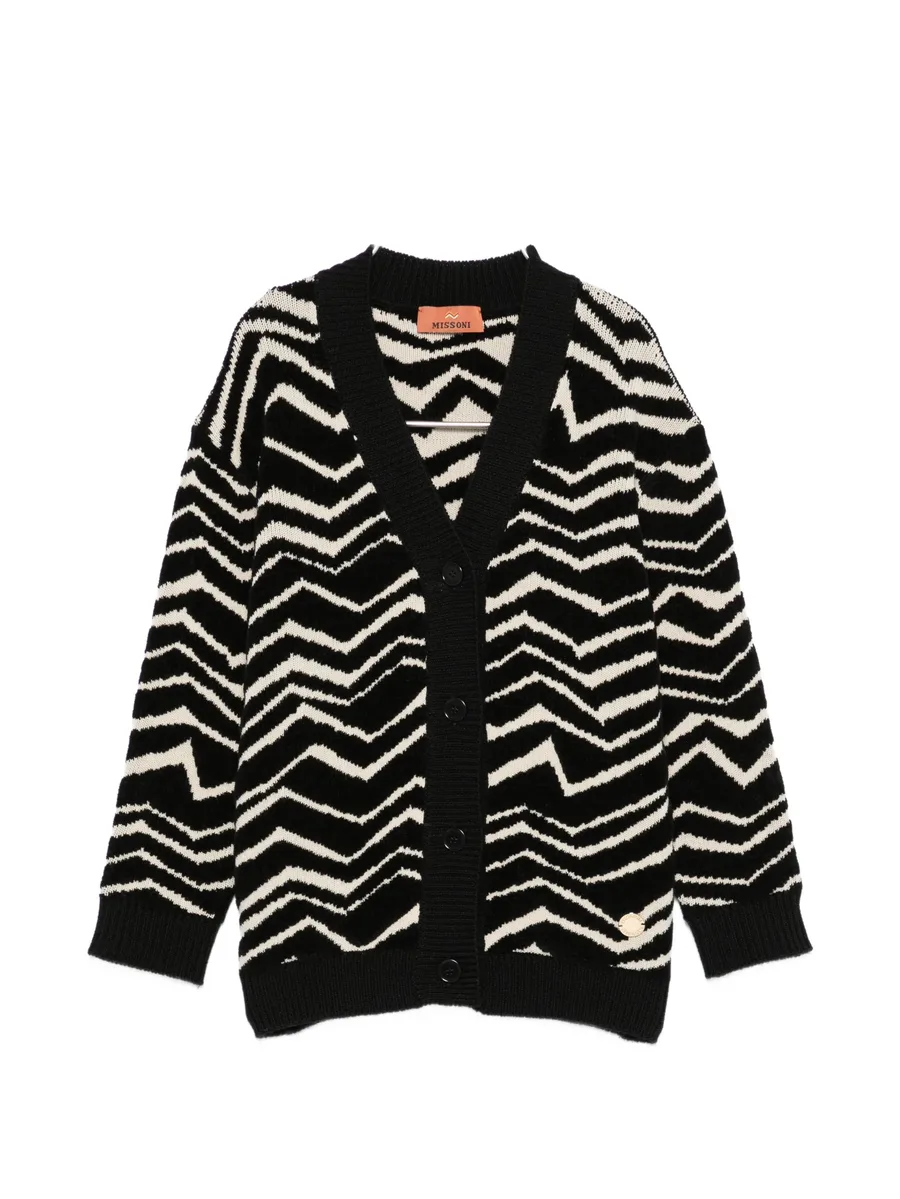 zigzag-knit cardigan 1