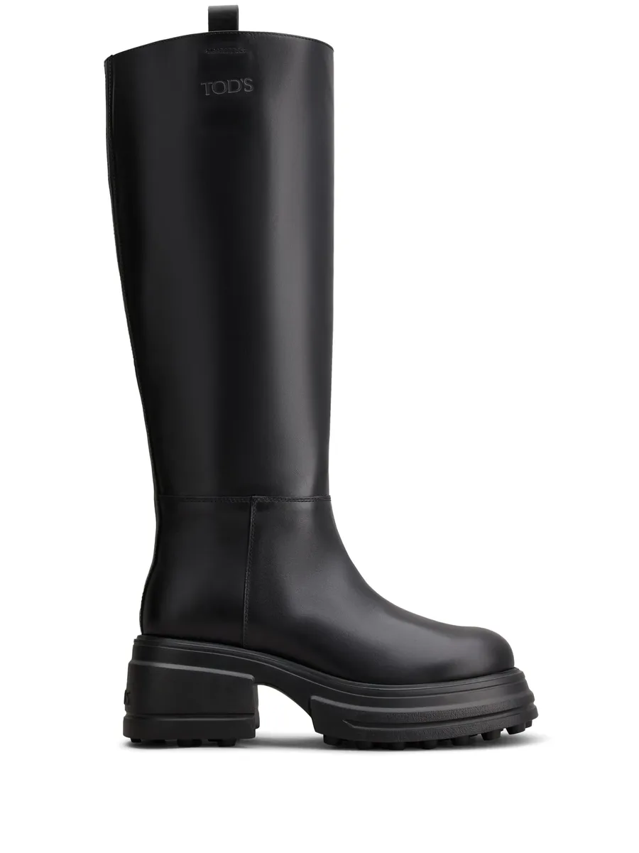 round-toe leather boots 1