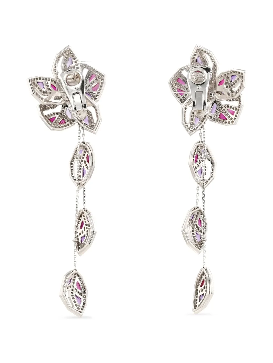 серьги Orchid из белого золота 3