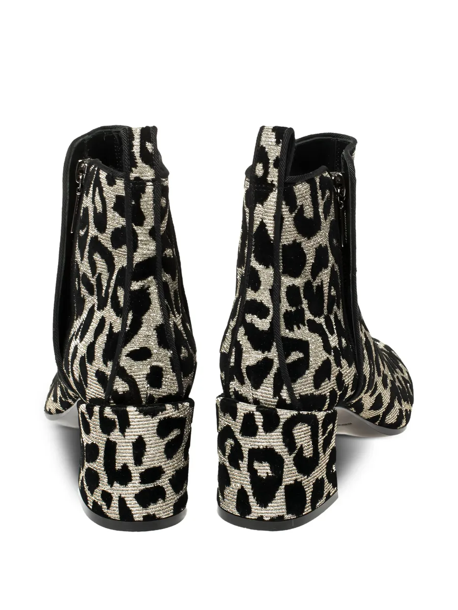 60mm leopard-print block-heel ankle boots 7