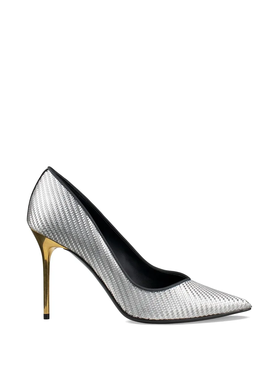metallic effect ruby pumps 1