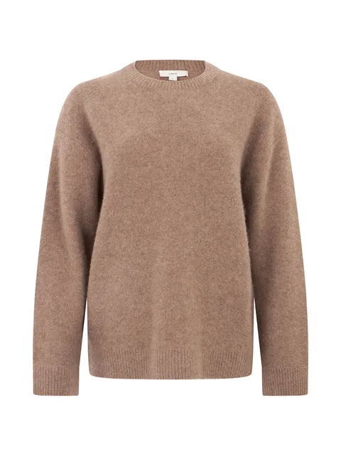 Plush crew-neck cashmere sweater