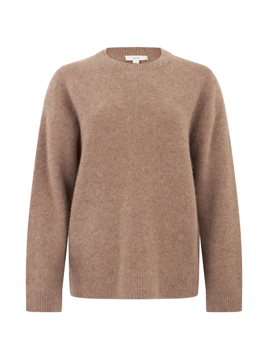 Plush crew-neck cashmere sweater 1