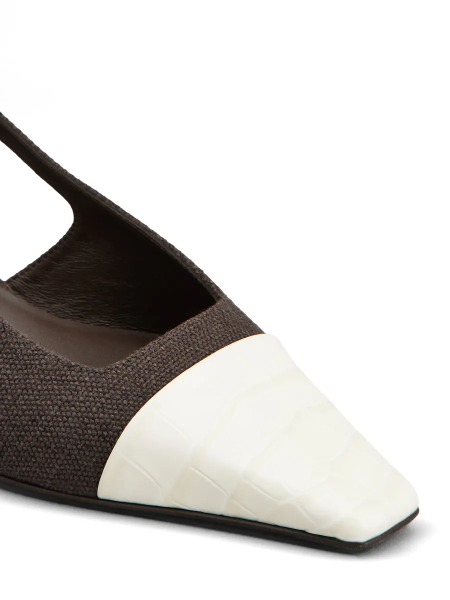 croc-effect slingback pumps 9
