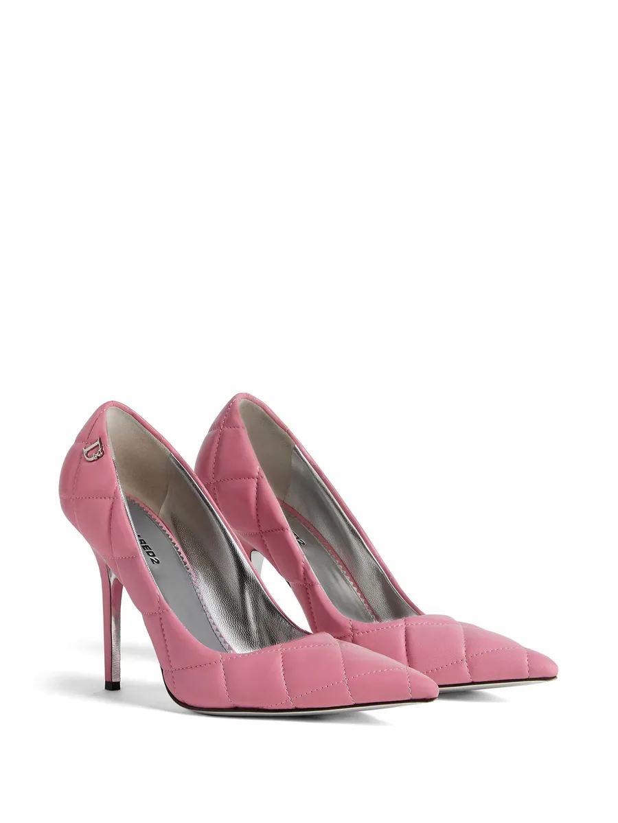 100mm quilted leather pumps 4