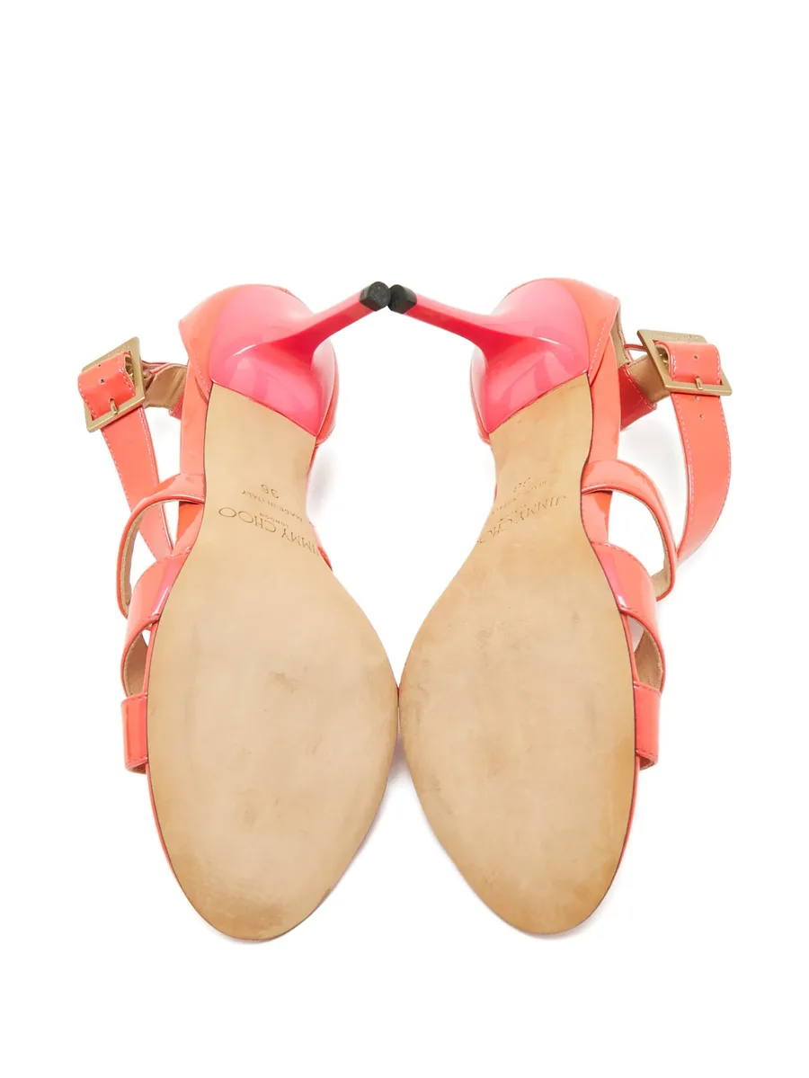 Lottie patent-leather heeled sandals 10