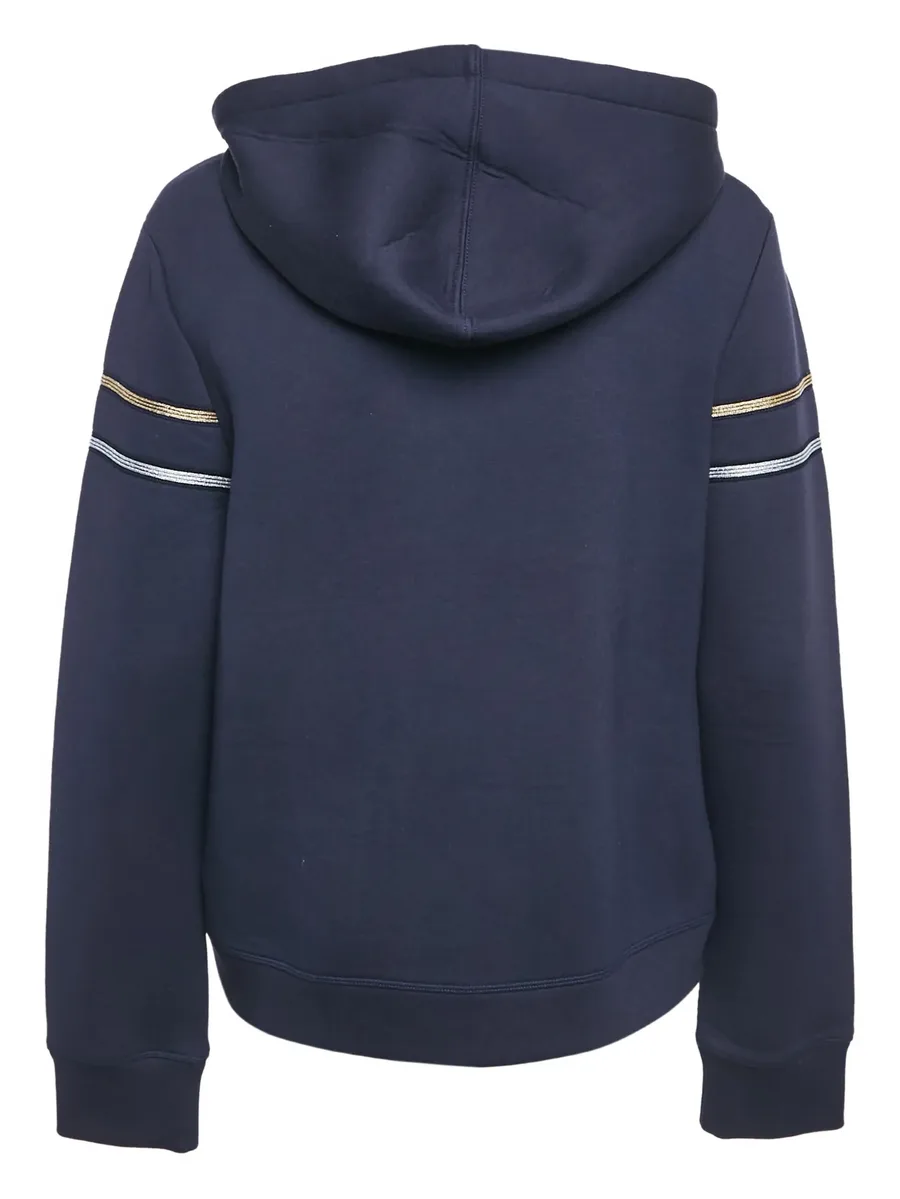pre-owned stripe zip-up hooded jacket 3