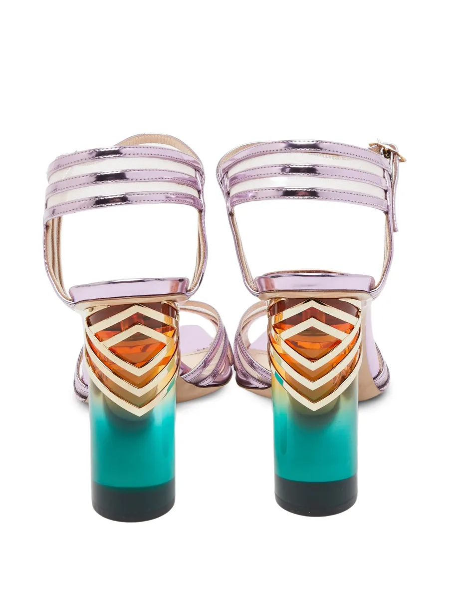 metallic block-heel sandals 6