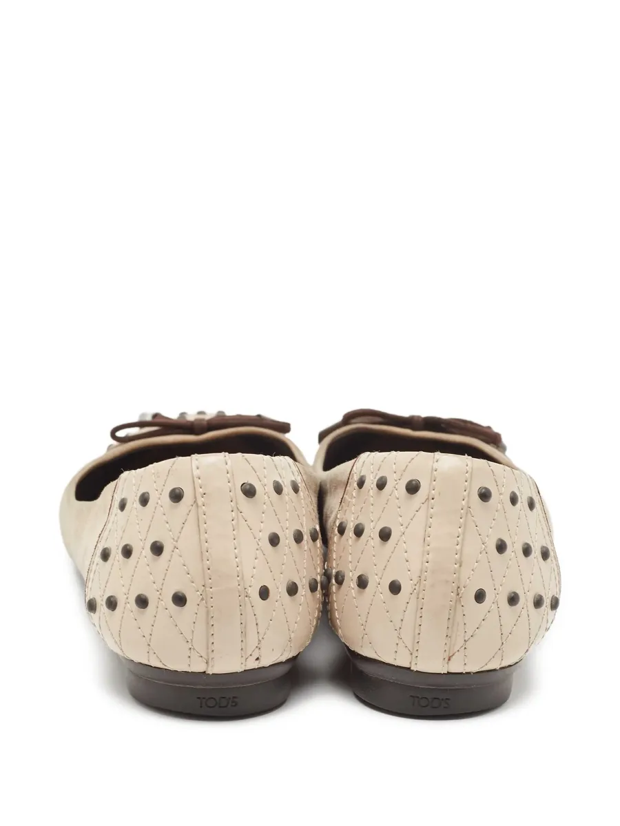 pre-owned stud-embellished ballet flats 5
