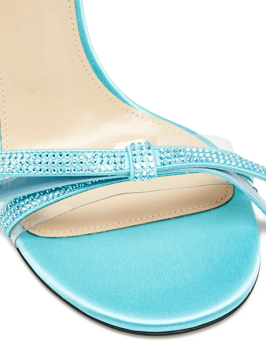 pre-owned 90mm rhinestone-embellished strappy sandals 11