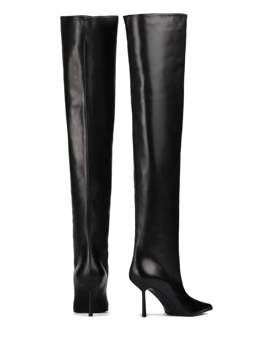 80mm Bella leather pointed-toe knee-high boots 8