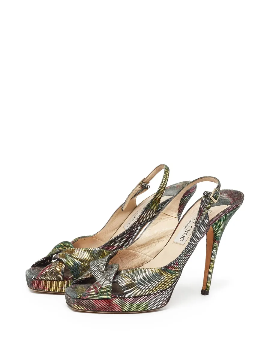 120mm metallic heeled sandals 3