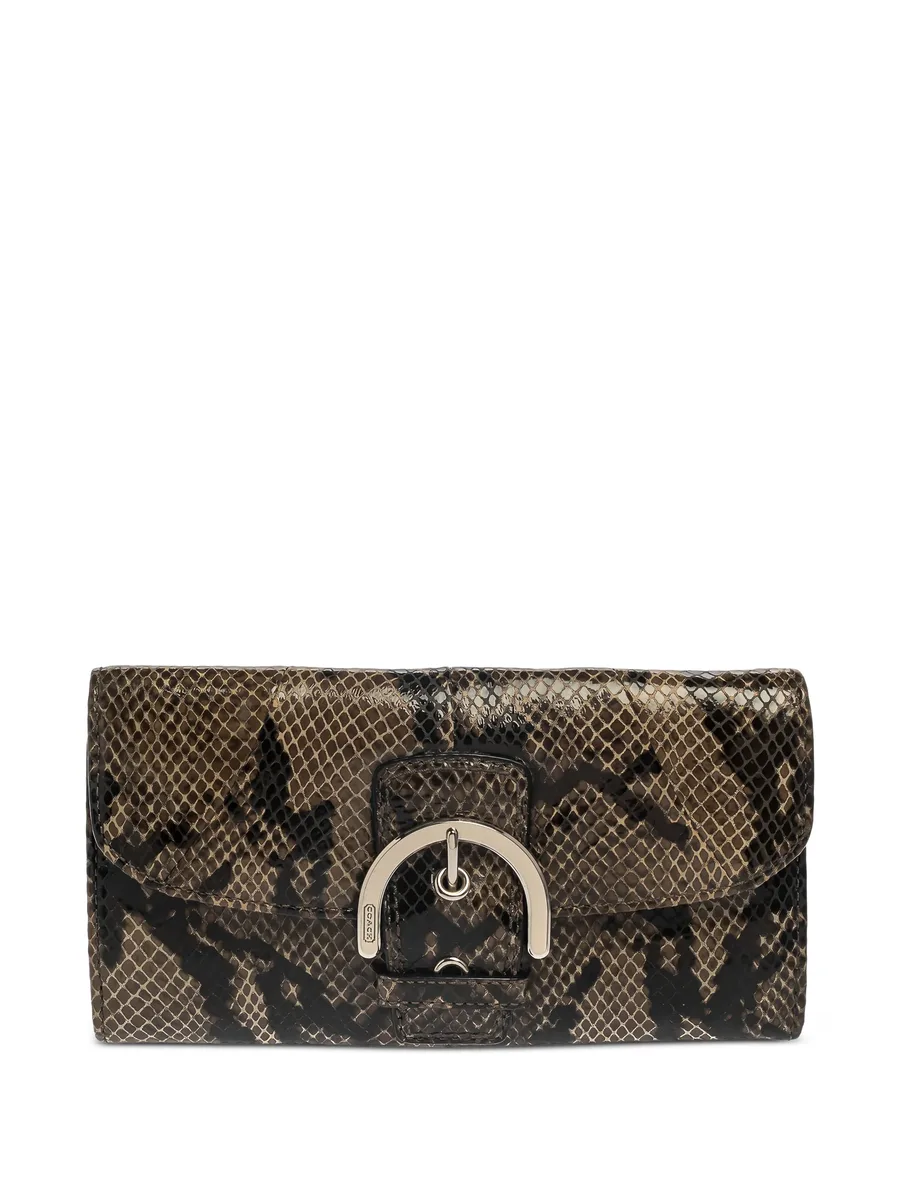 python-embossed leather wallet 1