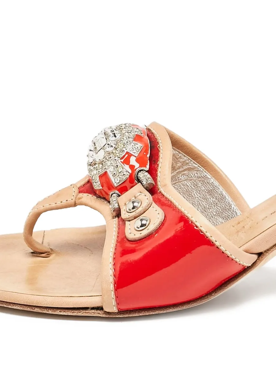 50mm crystal-embellished heeled slides 3