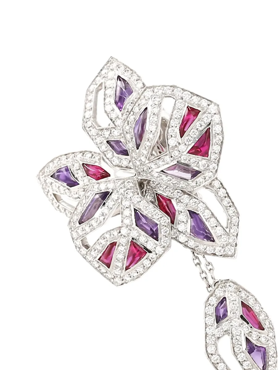серьги Orchid из белого золота 10