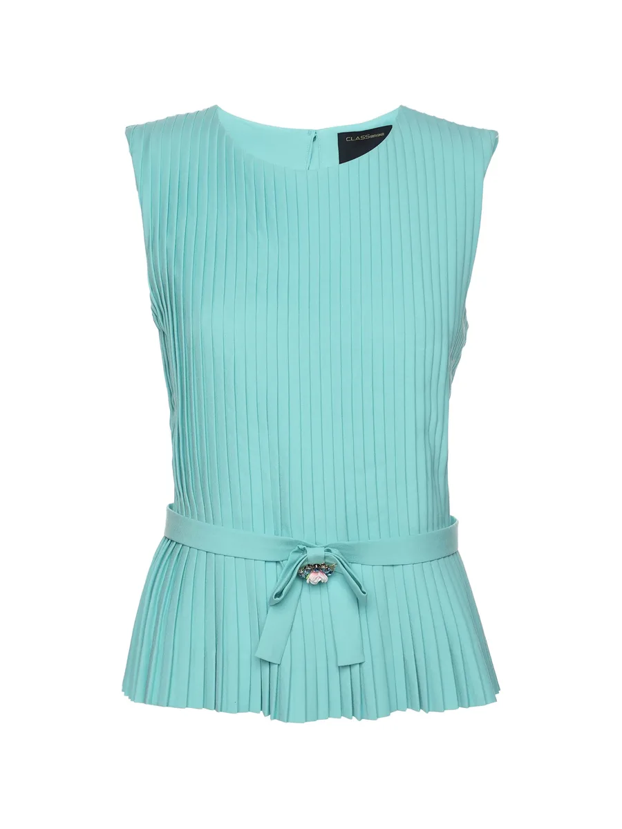 pleated belted top 2