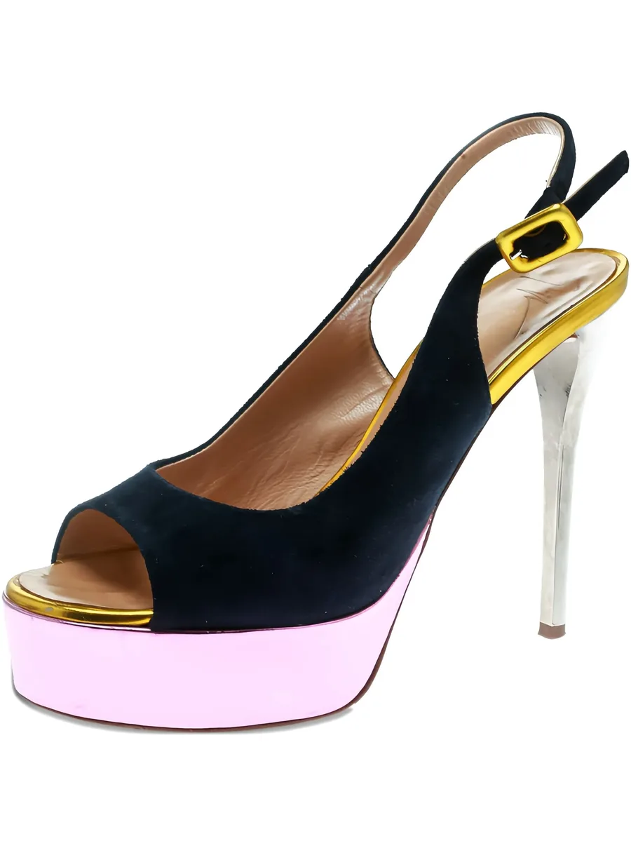 120mm suede platform slingback sandals 2
