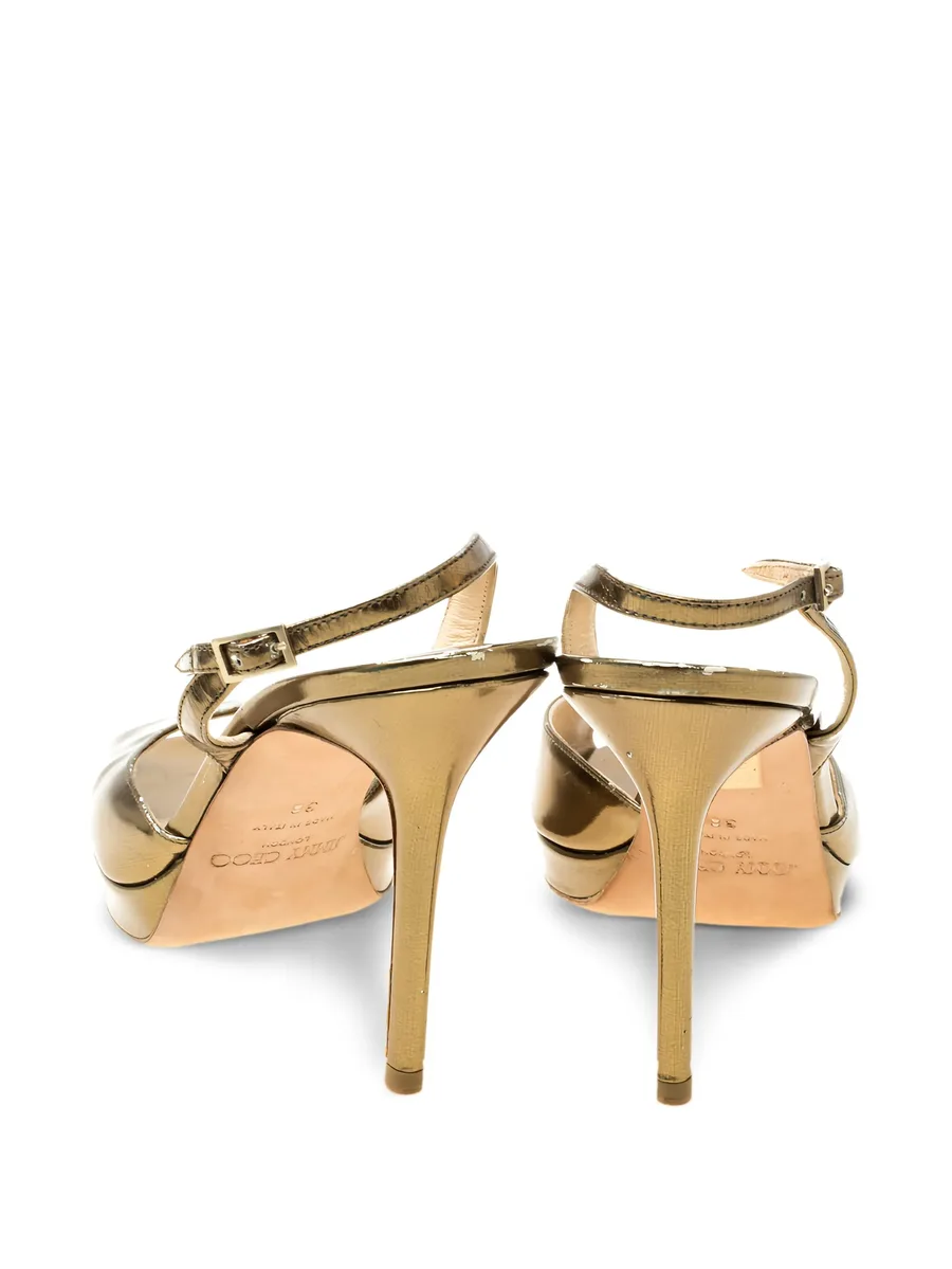 105mm patent-leather slingback sandals 6