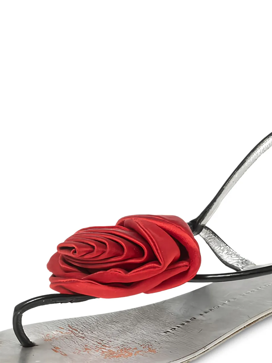 2024 patent leather rose sandals 3