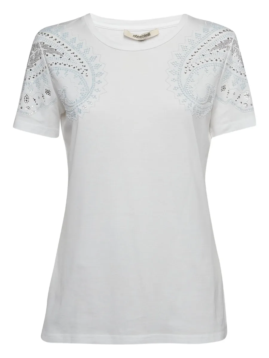 embroidered-crystal T-shirt 1